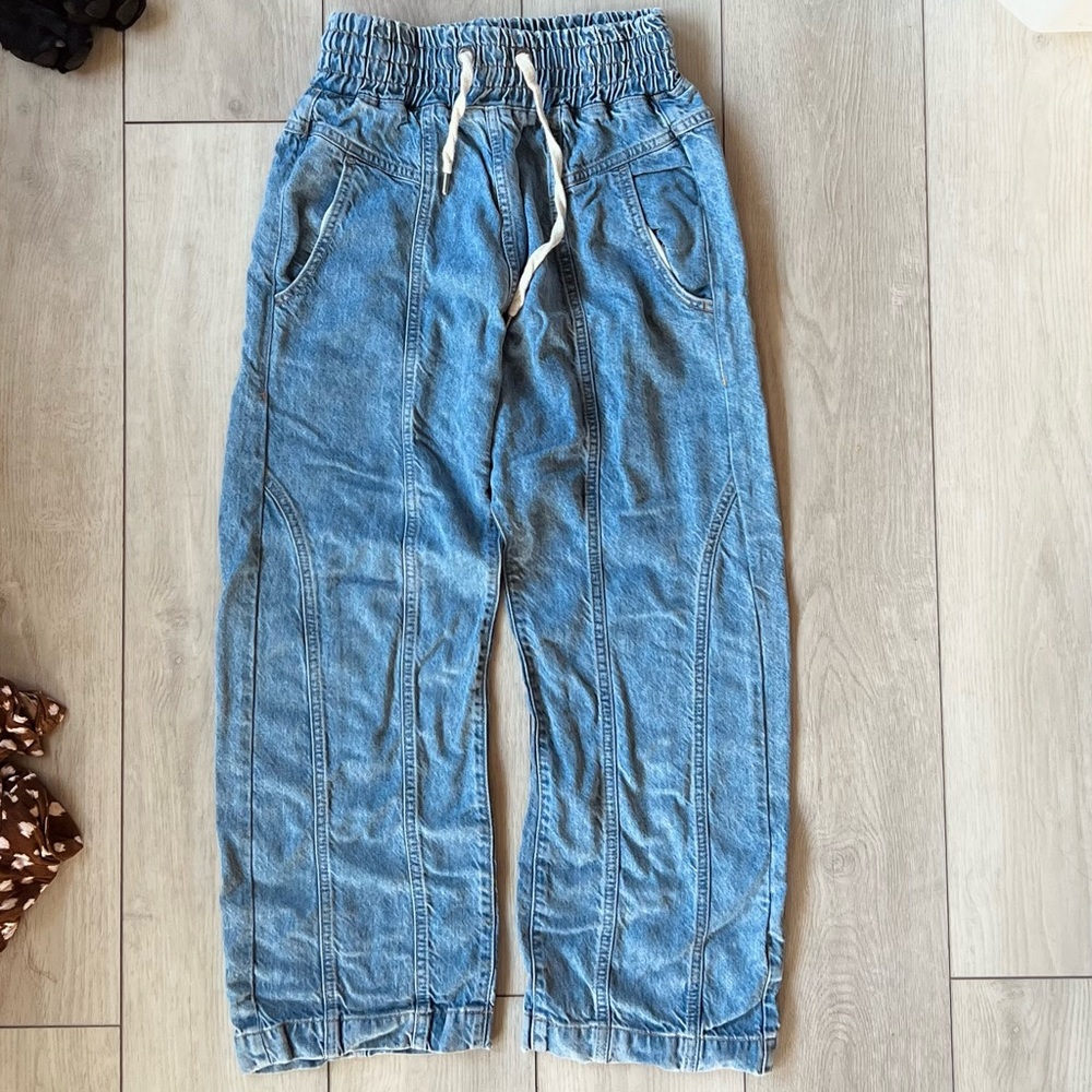Free People XS Wide Leg Oversize Jeans